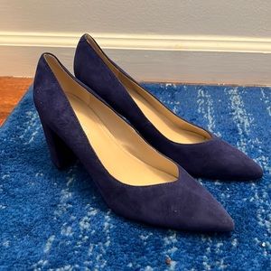 Marc Fisher Caitlin Pump Dark Blue Suede